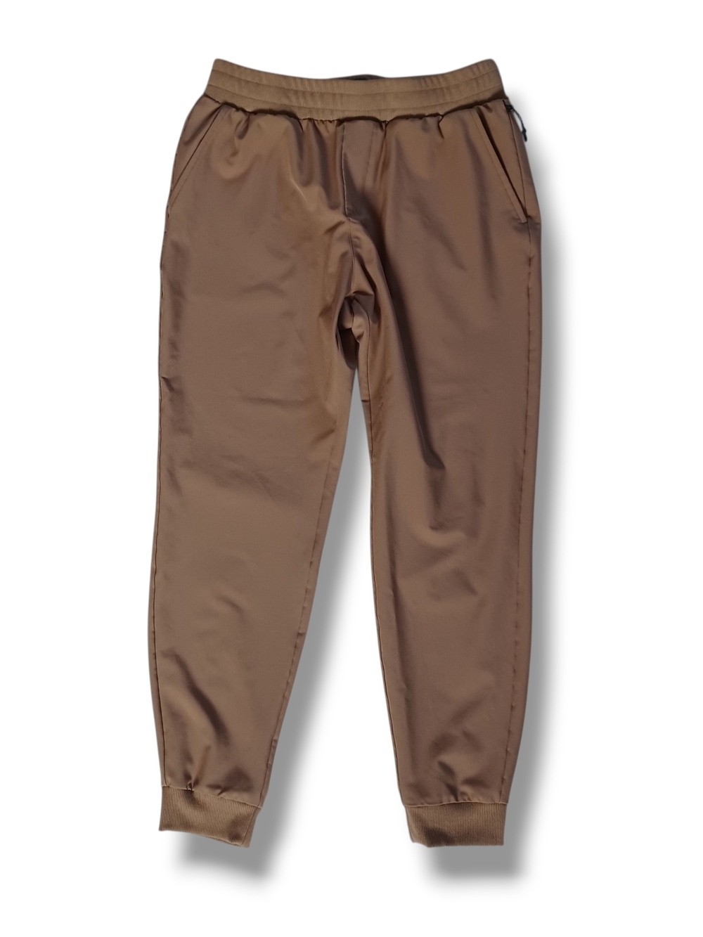 FLX Men's Jogger Pants Brown Elastic Waist Drawstring Stretch Size M